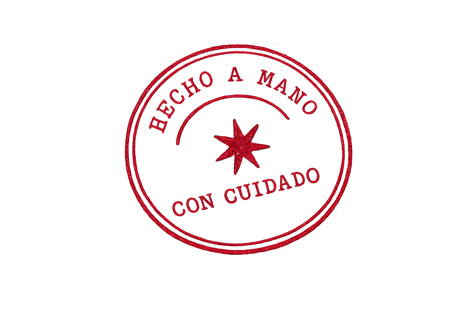 Sello: hecho a mano con cuidado